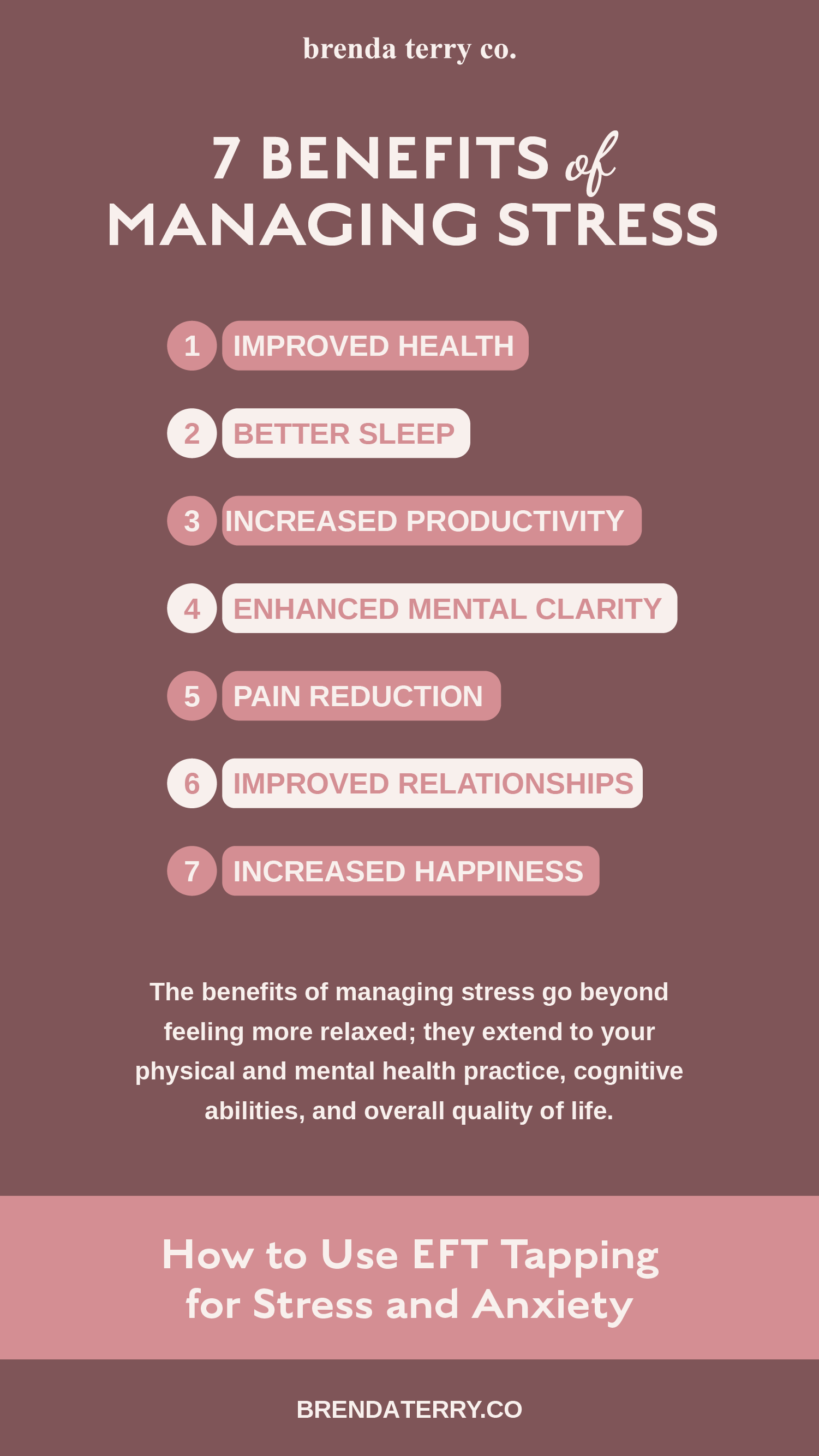 7 benefits of managing stress