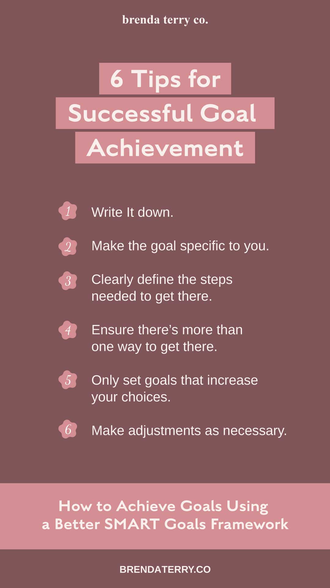 Tips for goal achievement